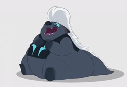 Size: 1280x885 | Tagged: safe, artist:astr0zone, character:grubber, my little pony: the movie (2017), double chin, fat, huge butt, large butt, obese