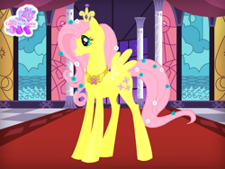 Size: 640x480 | Tagged: safe, artist:user15432, character:fluttershy, species:pegasus, species:pony, crown, element of kindness, gamekidgame, jewelry, peytral, princess fluttershy, regalia, wings