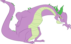 Size: 5536x3415 | Tagged: safe, artist:red4567, character:spike, species:dragon, episode:secret of my excess, g4, my little pony: friendship is magic, absurd resolution, adult, adult spike, greed spike, older, older spike, simple background, spikezilla, transparent background, vector