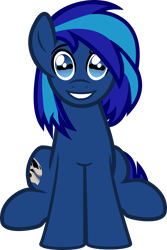 Size: 803x1200 | Tagged: safe, artist:binkyt11, artist:cheezedoodle96, derpibooru original, oc, oc only, oc:cobalt fossil, species:earth pony, species:pony, 2018 community collab, derpibooru community collaboration, .svg available, inkscape, looking at you, male, simple background, sitting, solo, stallion, svg, transparent background, vector
