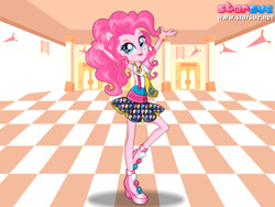 Size: 800x600 | Tagged: safe, artist:user15432, character:pinkie pie, species:human, equestria girls:friendship games, g4, my little pony: equestria girls, my little pony:equestria girls, clothing, high heels, necktie, ponied up, pony ears, school outfit, school spirit, school uniform, shoes, starsue, wondercolts