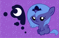 Size: 905x587 | Tagged: safe, artist:acuario1602, artist:beavernator, character:princess luna, species:alicorn, species:pony, baby, baby pony, cutie mark, female, foal, s1 luna, solo, woona, younger