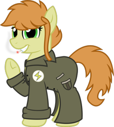 Size: 1082x1200 | Tagged: safe, artist:binkyt11, derpibooru original, oc, oc only, oc:noir avery gumshoe, species:earth pony, species:pony, 2018 community collab, derpibooru community collaboration, .svg available, cigarette, clothing, colored, female, inkscape, lidded eyes, looking at you, mare, simple background, smiling, smoking, solo, svg, transparent background, trenchcoat, vector