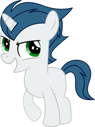 Size: 4544x6081 | Tagged: safe, artist:cyanlightning, oc, oc only, oc:dox bloodhoof, species:pony, species:unicorn, 2018 community collab, derpibooru community collaboration, fanfic:one colt army, .svg available, absurd resolution, colt, looking at you, male, simple background, solo, teeth, transparent background, vector