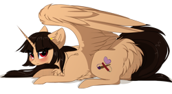 Size: 2000x1092 | Tagged: safe, artist:little-sketches, oc, oc only, oc:spring beauty, species:alicorn, species:pony, alicorn oc, blushing, butt fluff, chest fluff, fluffy, looking at you, simple background, solo, transparent background