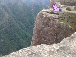 Size: 1024x765 | Tagged: safe, artist:didgereethebrony, character:starlight glimmer, australia, cliff, didgeree collection, irl, kanangra boyd national park, majestic, mlp in australia, nope, photo, ponies in real life, solo, valley