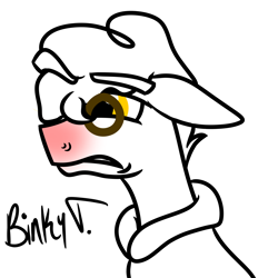 Size: 2000x2000 | Tagged: safe, artist:binkyt11, derpibooru original, character:svengallop, species:earth pony, species:pony, 2018, angry, clothing, eyebrows, flat mane, male, nostril flare, partial color, red nosed, robe, sick, simple background, sketch, sketch dump, solo, stallion, wip