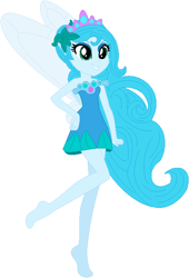 Size: 410x603 | Tagged: safe, artist:cookiechans2, artist:dashiepower, artist:user15432, base used, oc, oc only, oc:willow, species:human, my little pony:equestria girls, barely eqg related, blue, blue dress, blue fairy, blue hair, blue skin, cepia llc, clothing, crossover, crown, dress, equestria girls style, equestria girls-ified, fairy, fairy princess, fairy wings, fairyized, humanized, jewelry, of dragons fairies and wizards, regalia, simple background, white background, willow, winged humanization, wings