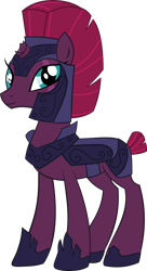 Size: 1858x3408 | Tagged: safe, artist:red4567, character:fizzlepop berrytwist, character:tempest shadow, species:pony, species:unicorn, my little pony: the movie (2017), alternate hairstyle, alternate universe, armor, broken horn, eye scar, female, guard, mare, reformed, royal guard, scar, scar on the wrong side, short tail, show accurate, simple background, solo, tempest becomes a royal guard, transparent background, vector