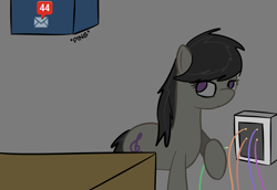 Size: 1274x878 | Tagged: safe, artist:erthilo, character:octavia melody, species:earth pony, species:pony, ask octavia, discorded, female, mare, no pupils, solo, wires