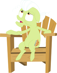 Size: 2756x3577 | Tagged: safe, artist:porygon2z, edit, character:granny smith, species:earth pony, species:pony, episode:leap of faith, g4, my little pony: friendship is magic, accessory-less edit, chair, female, mare, missing accessory, simple background, sitting, solo, transparent background, vector