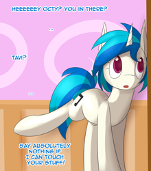 Size: 800x909 | Tagged: safe, artist:erthilo, character:dj pon-3, character:vinyl scratch, species:pony, ask octavia, ask, tumblr