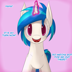 Size: 900x900 | Tagged: safe, artist:erthilo, character:dj pon-3, character:vinyl scratch, species:pony, ask octavia, ask, tumblr