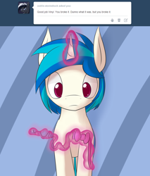 Size: 1280x1504 | Tagged: safe, artist:erthilo, character:dj pon-3, character:vinyl scratch, species:pony, ask octavia, ask, tumblr