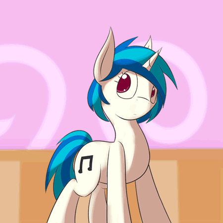 Size: 450x450 | Tagged: safe, artist:erthilo, character:dj pon-3, character:vinyl scratch, species:pony, ask octavia, animated, ask, female, tumblr