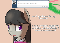 Size: 500x357 | Tagged: safe, artist:erthilo, character:octavia melody, species:pony, ask octavia, ask, tumblr