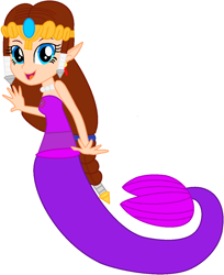 Size: 963x1183 | Tagged: safe, artist:user15432, base used, my little pony:equestria girls, barely eqg related, crossover, crown, ear piercing, earring, equestria girls style, equestria girls-ified, hylian, jewelry, legend of zelda: twilight princess, mermaid, mermaid princess, mermaid tail, mermaidized, necklace, nintendo, pearl necklace, piercing, princess zelda, purple tail, regalia, species swap, super smash bros., the legend of zelda, the legend of zelda: twilight princess