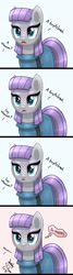 Size: 1205x4500 | Tagged: safe, artist:joakaha, character:maud pie, species:earth pony, species:pony, episode:the maud couple, g4, my little pony: friendship is magic, blushing, clothing, comic, cute, dialogue, female, happy, implied pinkie pie, mare, maudabetes, offscreen character, say what, scene interpretation, smiling