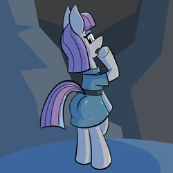 Size: 576x576 | Tagged: safe, artist:pembroke, character:maud pie, species:pony, bipedal, female, mare, plot, solo