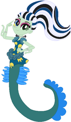 Size: 338x583 | Tagged: safe, artist:pupkinbases, artist:user15432, base used, my little pony:equestria girls, barely eqg related, bolts, clothing, crossover, eel, equestria girls style, equestria girls-ified, fins, fishified, fishy, frankenstein, frankie stein, ghoul, mattel, monster, monster high, tail