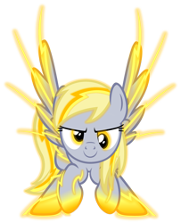 Size: 1257x1548 | Tagged: safe, artist:zacatron94, character:derpy hooves, species:pegasus, species:pony, female, looking at you, mare, simple background, solo, spread wings, transparent background, vector, wings