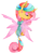 Size: 1869x2480 | Tagged: safe, artist:oneiria-fylakas, oc, oc only, oc:tina, species:crystal pony, species:pony, chibi, color porn, crystallized, eyes closed, female, original species, simple background, solo, transparent background