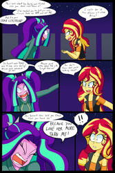 Size: 1280x1920 | Tagged: safe, artist:jake heritagu, character:aria blaze, character:sunset shimmer, comic:aria's archives, comic:the break up, series:sciset diary, ship:sunblaze, my little pony:equestria girls, breakup, clothing, comic, female, flashback, grimdark series, implied lesbian, implied sci-twi, implied scitwishimmer, implied shipping, lesbian, questionable series, shipping, sunblaze