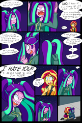 Size: 1280x1920 | Tagged: safe, artist:jake heritagu, character:aria blaze, character:sunset shimmer, comic:aria's archives, comic:the break up, series:sciset diary, ship:sunblaze, my little pony:equestria girls, breakup, clothing, comic, female, flashback, grimdark series, implied lesbian, implied sci-twi, implied scitwishimmer, implied shipping, lesbian, questionable series, shipping, sunblaze, vulgar