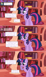 Size: 1280x2168 | Tagged: safe, artist:hakunohamikage, character:twilight sparkle, character:twilight sparkle (alicorn), species:alicorn, species:pony, ask-princesssparkle, ask, blushing, female, golden oaks library, solo, tumblr