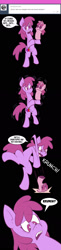 Size: 576x2376 | Tagged: safe, artist:pembroke, character:berry punch, character:berryshine, character:ruby pinch, species:pony, grimderp, here comes berry punch, instant regret, pinchy puppet
