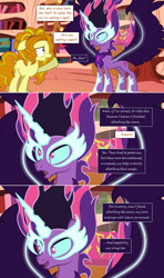 Size: 1280x2168 | Tagged: safe, artist:hakunohamikage, character:adagio dazzle, character:midnight sparkle, character:twilight sparkle, character:twilight sparkle (alicorn), species:alicorn, species:pony, ask-princesssparkle, my little pony:equestria girls, ask, equestria girls ponified, golden oaks library, midnight sparkle, ponified, possessed, tumblr