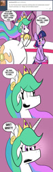 Size: 576x1836 | Tagged: safe, artist:pembroke, character:princess celestia, character:twilight sparkle, huge butt, implied lesbian, implied shipping, implied twilestia, large butt, sunbutt, thighlight sparkle, thiklestia, thunder thighs