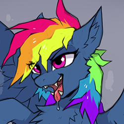 Size: 256x256 | Tagged: safe, artist:hioshiru, edit, character:evil pie hater dash, character:rainbow dash, species:pegasus, species:pony, episode:secrets and pies, g4, my little pony: friendship is magic, adorapiehater, avatar, blushing, cute, dashabetes, ear fluff, explicit source, female, sfw edit, spread wings, wings