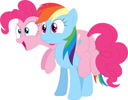 Size: 3586x2800 | Tagged: safe, artist:porygon2z, character:pinkie pie, character:rainbow dash, episode:the super speedy cider squeezy 6000, g4, my little pony: friendship is magic, simple background, transparent background, vector