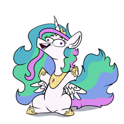 Size: 4200x4200 | Tagged: safe, artist:greyscaleart, character:princess celestia, species:pony, absurd resolution, background removed, crown, female, hoof shoes, jewelry, majestic as fuck, mare, regalia, sillestia, silly, simple background, smiling, solo, transparent background