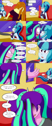 Size: 2000x4800 | Tagged: safe, artist:jake heritagu, character:adagio dazzle, character:aria blaze, character:sonata dusk, comic:aria's archives, series:sciset diary, my little pony:equestria girls, alcohol, beer, clothing, comic, grimdark series, hoodie, questionable series, soda, the dazzlings, vulgar