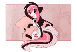 Size: 1600x1075 | Tagged: safe, artist:little-sketches, oc, oc only, oc:chelsi, species:pegasus, species:pony, chibi, colored hooves, eye clipping through hair, female, hug, looking at you, mare, pillow, pillow hug, simple background, small wings, socks (coat marking), solo, transparent background