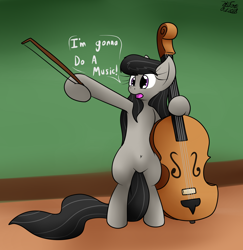 Size: 1720x1771 | Tagged: safe, artist:the-furry-railfan, character:octavia melody, species:earth pony, species:pony, asdfmovie, bow (instrument), cello, cello bow, cute, female, musical instrument, silly, solo, standing, tavibetes