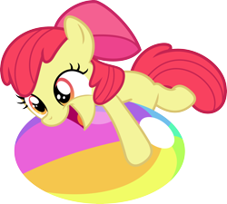 Size: 3554x3204 | Tagged: safe, artist:porygon2z, character:apple bloom, species:earth pony, species:pony, episode:pinkie apple pie, g4, my little pony: friendship is magic, adorabloom, ball, cute, female, filly, simple background, solo, transparent background