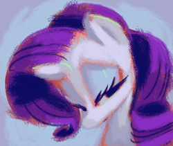 Size: 1900x1600 | Tagged: safe, artist:docwario, character:rarity, species:pony, species:unicorn, bust, female, lidded eyes, looking at you, looking sideways, mare, portrait, raritober, solo, three quarter view