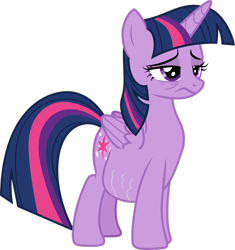 Size: 1024x1091 | Tagged: safe, artist:didgereethebrony, edit, character:twilight sparkle, character:twilight sparkle (alicorn), species:alicorn, species:pony, bags under eyes, belly, fat, fat edit, female, simple background, solo, stretchmarks, transparent background, twilard sparkle