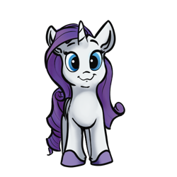 Size: 500x500 | Tagged: safe, artist:greyscaleart, character:rarity, species:pony, species:unicorn, 8 angles of pony collaboration, colored, colored hooves, cute, female, looking at you, mare, raribetes, simple background, smiling, smol, solo, transparent background