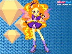 Size: 800x600 | Tagged: safe, artist:user15432, character:adagio dazzle, equestria girls:rainbow rocks, g4, my little pony: equestria girls, my little pony:equestria girls, boots, bracelet, clothing, female, hasbro, hasbro studios, high heel boots, jewelry, microphone, necklace, pendant, ponied up, pony ears, rainbow rocks outfit, shoes, solo, starsue, winged humanization, wings
