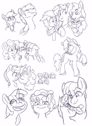 Size: 5700x7806 | Tagged: safe, artist:chub-wub, character:applejack, character:autumn blaze, character:cozy glow, character:pinkie pie, character:rainbow dash, character:twilight sparkle, character:twilight sparkle (alicorn), oc, parent:applejack, parent:autumn blaze, parents:autumnjack, species:alicorn, species:pony, ship:autumnjack, episode:sounds of silence, g4, my little pony: friendship is magic, absurd resolution, faec, female, hybrid, interspecies offspring, lesbian, magical lesbian spawn, offspring, rainbow blitz, rule 63, shipping, smirk, twiface
