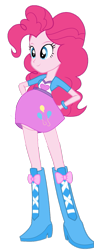 Size: 547x1455 | Tagged: safe, artist:didgereethebrony, edit, character:pinkie pie, my little pony:equestria girls, belly, belly edit, fat, female, food baby, pudgy pie, simple background, solo, stuffed, transparent background