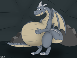 Size: 1280x960 | Tagged: safe, artist:theimmortalwolf, species:dragon, male, male pregnancy, pregnant