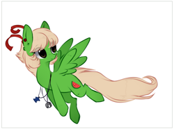 Size: 1475x1098 | Tagged: safe, artist:little-sketches, oc, oc only, oc:melon seed, species:pegasus, species:pony, chibi, female, mare, simple background, solo, white background