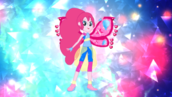 Size: 2000x1124 | Tagged: safe, artist:gouhlsrule, artist:user15432, character:pinkie pie, my little pony:equestria girls, alternate hairstyle, believix, clothing, crossover, element of laughter, fairy, fairy wings, fingerless gloves, gloves, hairstyle, hasbro, hasbro studios, high heels, pink wings, rainbow s.r.l, shoes, winged humanization, wings, winx club