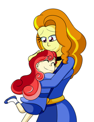 Size: 1154x1492 | Tagged: safe, artist:jake heritagu, character:adagio dazzle, oc, oc:victory belle, comic:aria's archives, my little pony:equestria girls, female, grimdark series, hug, mamadagio, mother and daughter, questionable series