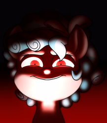 Size: 3904x4500 | Tagged: safe, artist:chub-wub, character:cozy glow, species:pony, creepy, evil grin, female, filly, grin, pure concentrated unfiltered evil of the utmost potency, pure unfiltered evil, shrunken pupils, smiling, solo